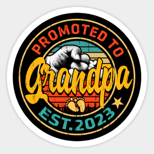 Promoted To Grandpa 2023 Father's Day Sticker